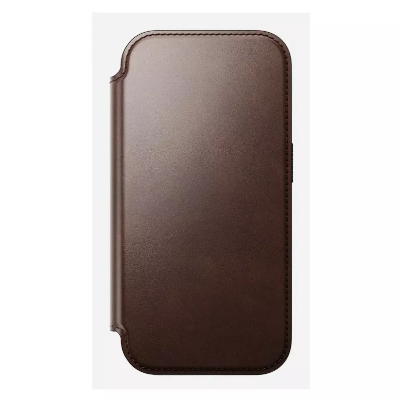 Etui do telefonu Nomad Modern Leather Folio dla iPhone 17 Pro, skóra/aluminium, 16 cm (6,3 cala) brązowy, 4 kieszenie na karty