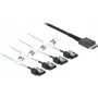 DeLOCK 85468 Kabel SAS 0,5 m 12 Gbit/s Czarny OCuLink SFF-8611 na SATA