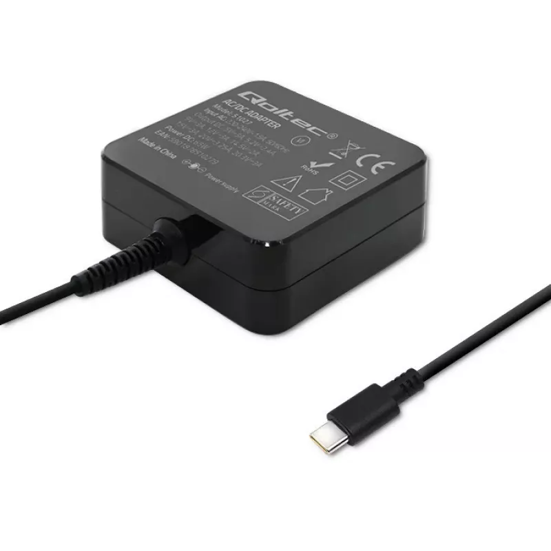 Qoltec 51027 Ładowarka | 65W | 5-20,3V | 2-3,25A | USB typu C | PD