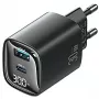 Ładowarka usams CC229 30W GaN USB-C i USB LED kompaktowa ładowarka podróżna
