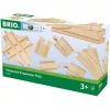 BRIO 33307 zestaw torów kolejowych – 11 drewnianych elementów do rozbudowy