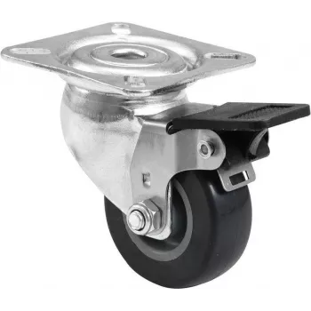 Kółko skrętne 50 mm Roadinger 30004016 szare z hamulcem