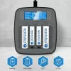 Ładowarka everActive NC1000MV2 — Ni‑MH 4-slotowa ładowarka USB‑C, 4 ogniwa, 5V, czarny, 110×99×38 mm