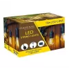 Lampki ogrodowe LED VISIONAL z 15 gniazdami E27, długość 15 m, odstęp 1 m, czarny kabel (H05VV-F 2x0.75)