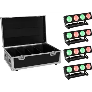Zestaw oświetleniowy LED EUROLITE PMB-4 COB QCL 30W 4x – kompaktowy moduł sceniczny/przenośny