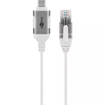 Goobay Kabel Ethernet USB-C 3.1 na RJ45 cienki 2 m - łączy router, modem lub (74387)