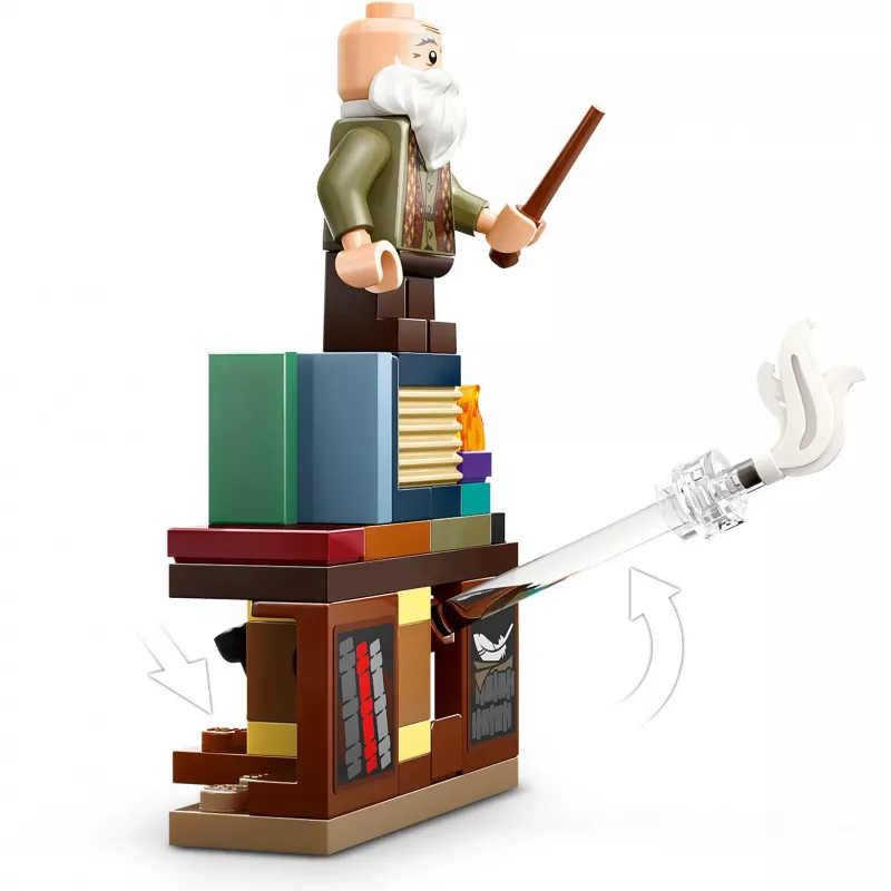 Zestaw konstrukcyjny LEGO Harry Potter Zamek Hogwart Klasa Zaklęć 76442 — 204 elementy, 3 minifigurki, dla dzieci od 8 lat