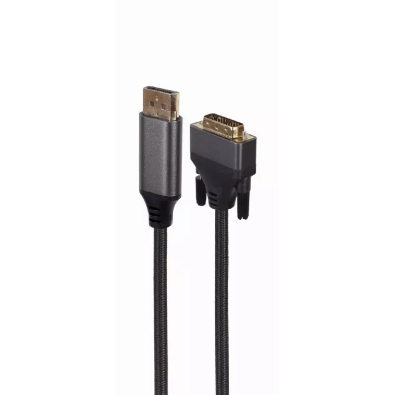 adapter kablowya wideo Gembird CC-DPM-DVIM-4K-6 — DisplayPort do DVI, 1,8 m, 4K, czarny