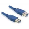 Kabel USB DeLOCK USB 3.0-A męski/męski 2m Niebieski
