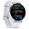 Smartwatch GARMIN Venu 3 — 1,4-calowy AMOLED, koperta 45 mm, GPS, Wi‑Fi, 8 GB, srebrno-biały, pasek silikonowy