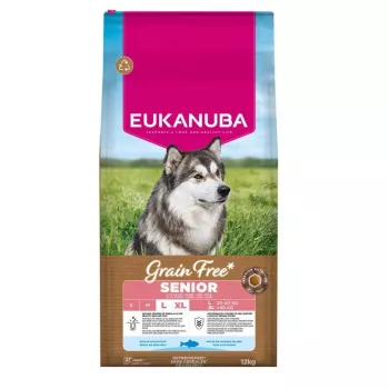 Sucha karma dla psa EUKANUBA EUK DOG SR LR GF OF 12 kg — Senior, Bezzbożowa, Ryba, 12 kg, Białko 25.5%, Tłuszcz 12%