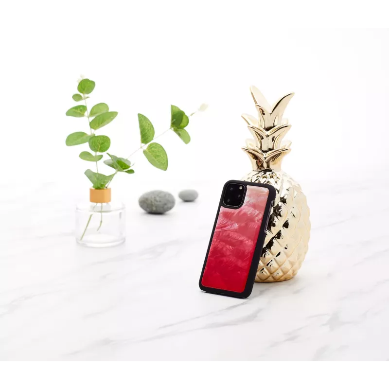 Etui na smartfona iKins dla iPhone 11 Pro — różowo-jeziorne i czarne, dwukolorowe etui ochronne