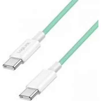 LogiLink USB 2.0 Type-C kabel C/m> C/m Nylon 60W zielony - kabel - cyfrowy/dane (CU0348)