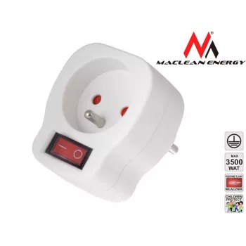 Gniazdo elektryczne MACLEAN AC MCE13 z przełącznikiem