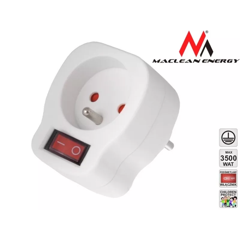 Gniazdo elektryczne MACLEAN AC MCE13 z przełącznikiem