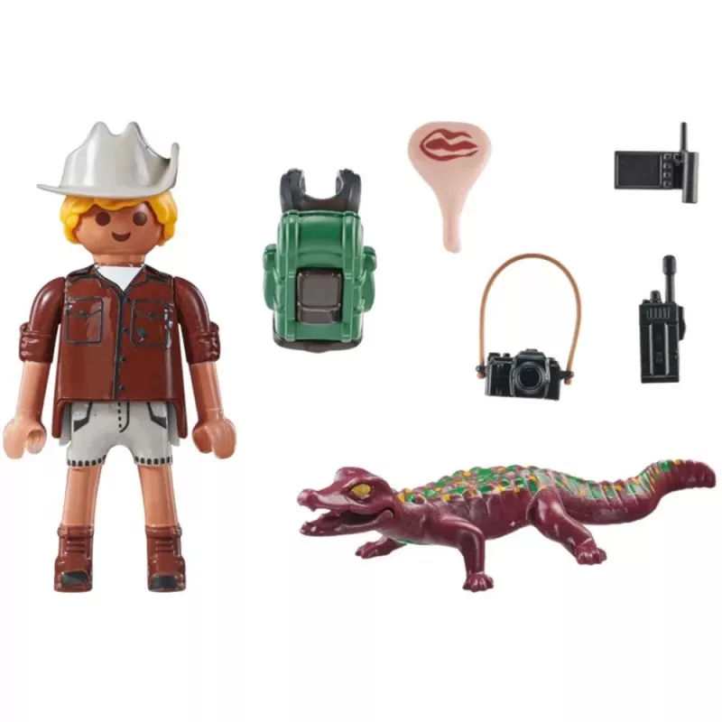 Playmobil Special Plus Badacz z młodym kajmanem zestaw