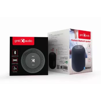 Mono portable speaker Gembird SPK-BT-15-BK — 5 W RMS, Bluetooth, MicroSD, 1200 mAh, czarny