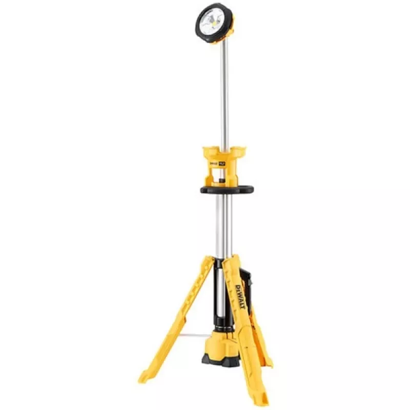 Wolnostojąca lampa robocza DeWalt DCL079-XJ LED 3000 lm, przenośna, czarno-żółta, zasilana bateriami, 11 h pracy
