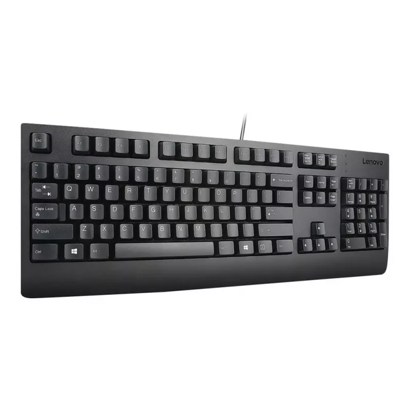 Przewodowa klawiatura Lenovo Preferred Pro II pełnowymiarowa USB, QWERTY, układ rumuński, czarna, podpórka pod nadgarstki