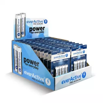 Alkaliczne baterie everActive AAA LR034BLPADIS — opakowanie 96 szt.