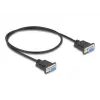 DeLOCK 86822 Kabel szeregowy czarny 0,5 m DB-9