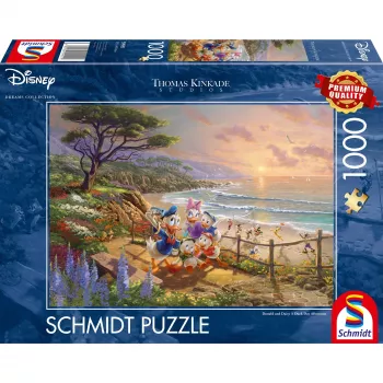 Thomas Kinkade Studios: Disney - Donald and Daisy A Duck Day Afternoon, Puzzle 1000 elementów