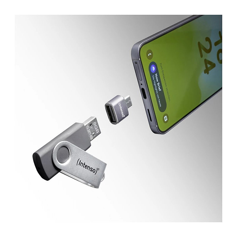 Intenso 3-pack USB Adapter USB-A -> USB-C C480C Aluminium