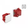 Przycisk przełącznika DELOCK Easy 45 2P 250V 10A Biały, 45×45×37 mm