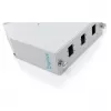 Rozdzielacz spawów światłowodowych na szynę DIN DIGITUS DN-96894 — kątowy, 6 SC SX / LC DX, aluminium, szary