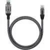 Kabel Ethernet USB-A 3.2 Gen1 wtyk > RJ-45, adapter LAN czarny/srebrny, 10 m, oplot tekstylny