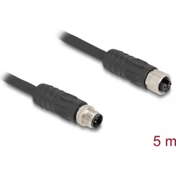 DeLOCK kabel czujnikowy/aktualizacyjny 80522 5 m RST M12 Czarny