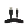 Pleciony kabel USB-C na USB-A 3m Czarny