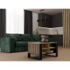 Top e shop STOLIK KAWOWY ŁAWA MODERN 4P cienki Dąb Artisan / Czarny frezy