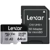 Karta MicroSD Lexar 64 GB UHS-I Klasa 3 srebrny PLUS