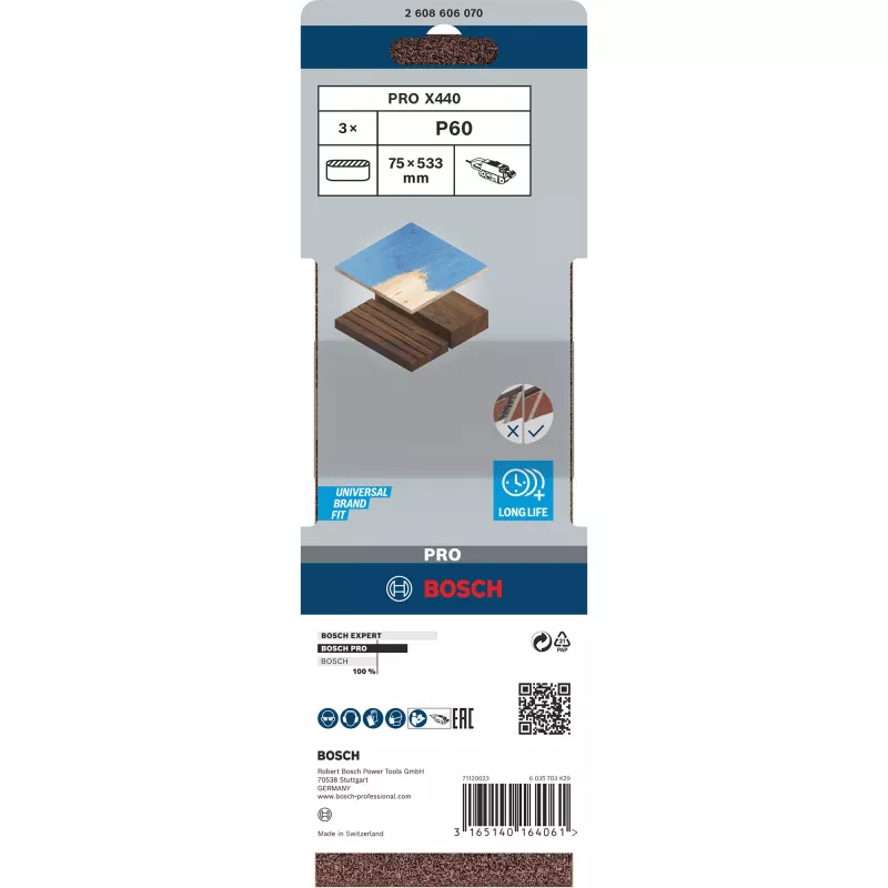 Bosch 2 608 606 070 akcesorium do szlifierki 3 szt. Pas szlifierski