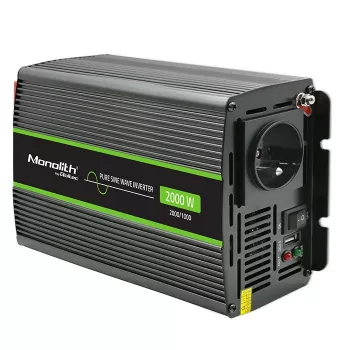 Przetwornica samochodowa Qoltec Monolith 2000 W Czarna 24 V