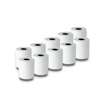 Rolka termiczna QOLTEC 51900 — 57 x 27 mm, 55 g/m², bez BPA, 10 szt. w opakowaniu