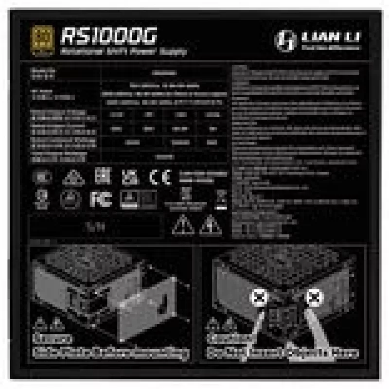 Zasilacz Lian Li RS Series ATX 3.1 modułowy 80 PLUS Gold 1000W
