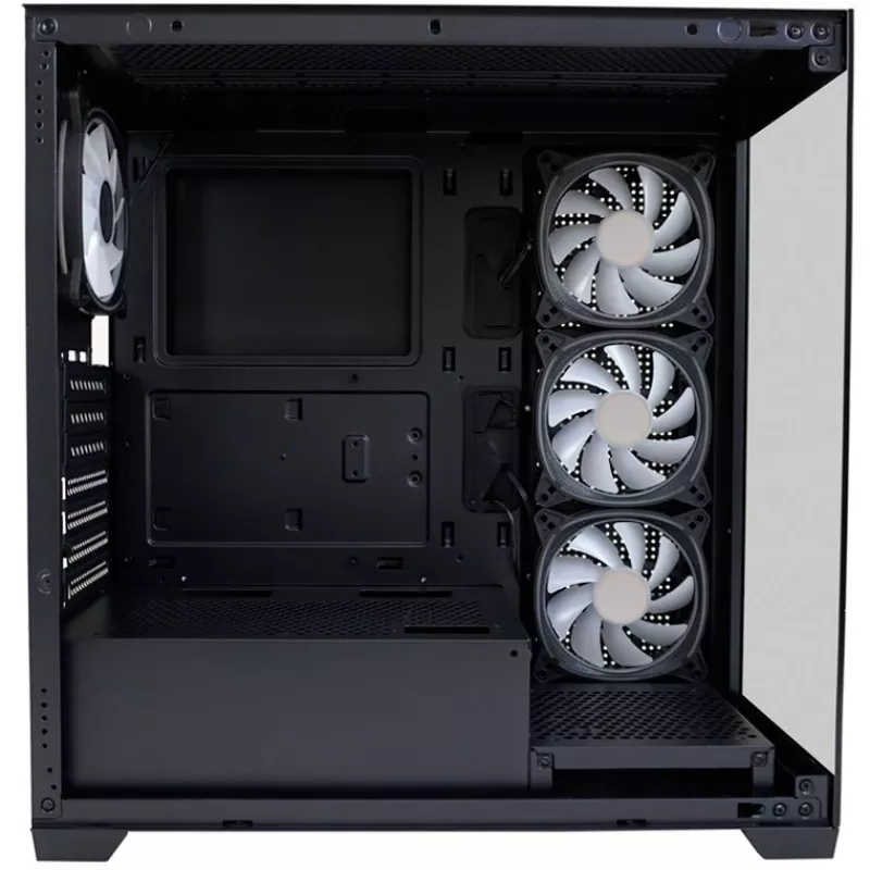 Obudowa LC-Power MidiTower 715B czarna USB3.2/Audio bez zasilacza SEAMLESS_X (LC-715B-ON)