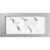 Zegar NeXtime B1009065 Time Zone, 39x90 cm, Biały/Srebrny