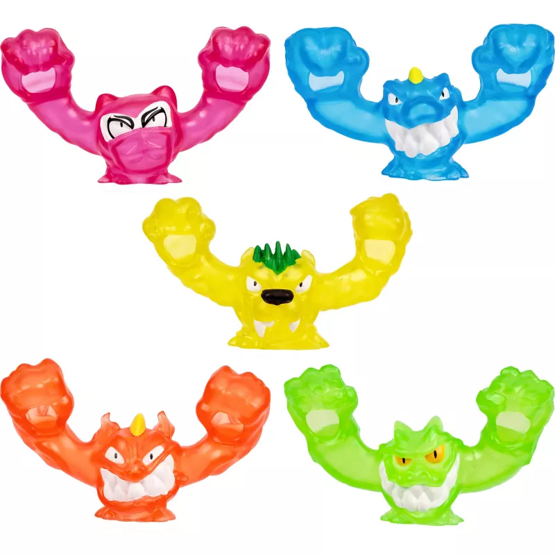 Heroes of Goo Jit to - Meteor Madness Goo Slingers Hyper Blast Slingers, Play Figurine 5er-Pack