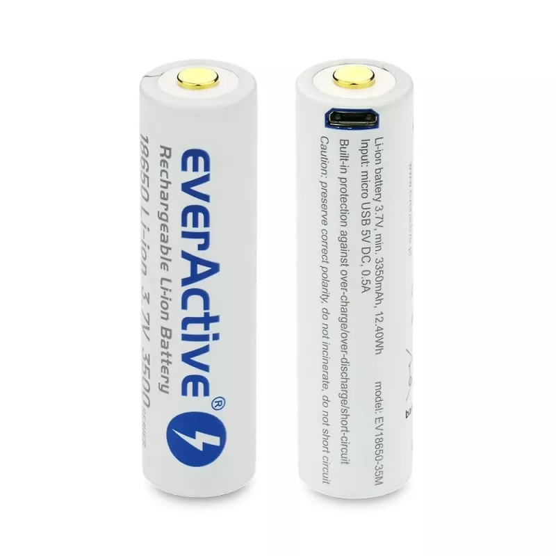 18650 Li-Ion 3.7V everActive 3500mAh battery (1 szt.) micro-USB with protection