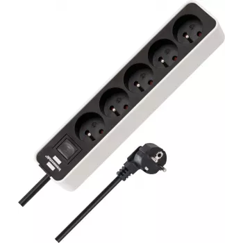 Power Extension Brennenstuhl 1153254520 5m 5 AC Outlets Indoor Czarny biały