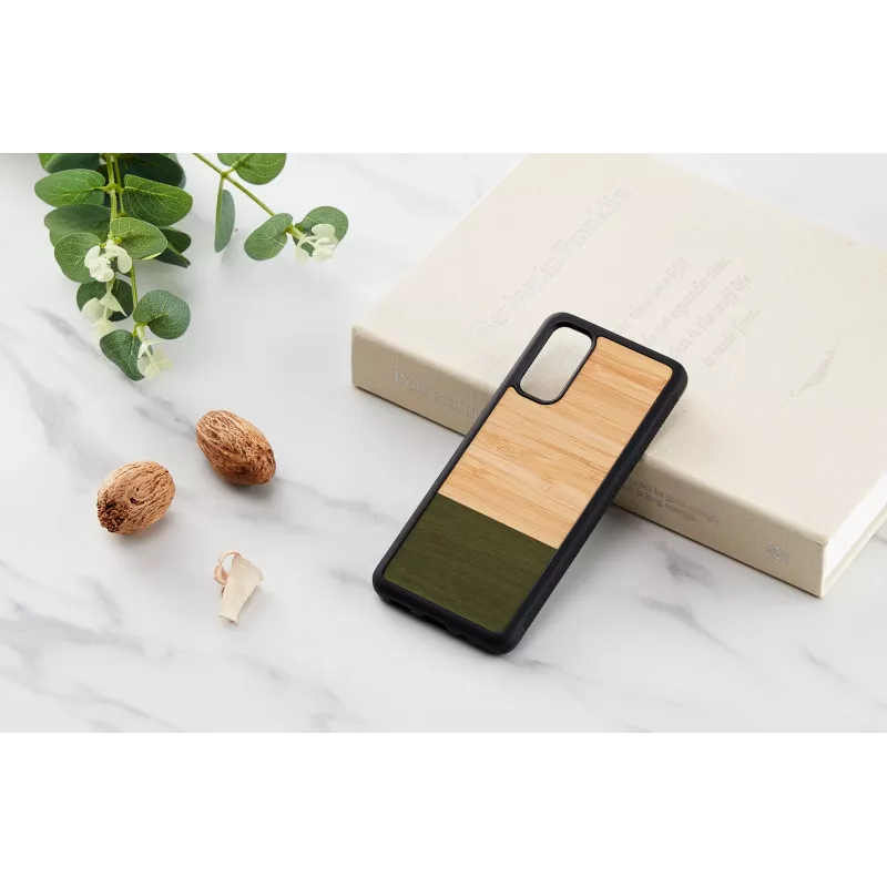Etui na telefon man and wood Galaxy S20 bambusowy las czarny — ochronna obudowa tylna do Samsung Galaxy S20