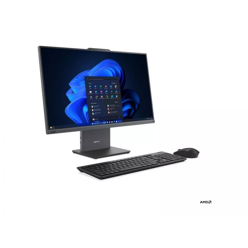 All-in-One PC Lenovo ThinkCentre neo 55a 24 Gen 6 Touch 23,8 cala FHD, AMD Ryzen 5 220, 16 GB RAM, 512 GB SSD, AMD Radeon 740M, Windows 11 Pro, klawiatura angielska, Luna szary, 3 lata gwarancji