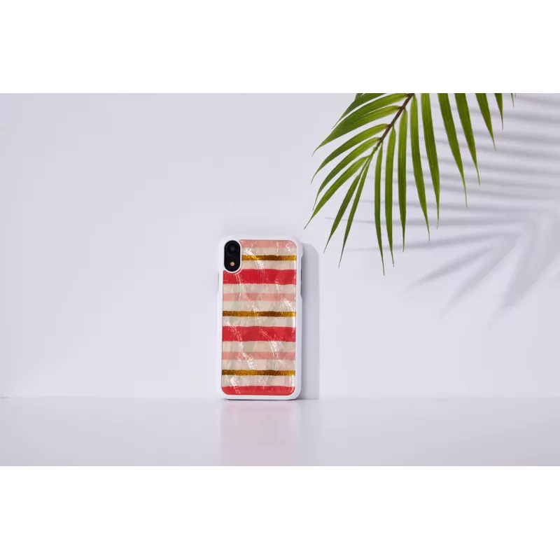 Etui ochronne na smartfona iKins do iPhone XR — wzór Short Cake, białe