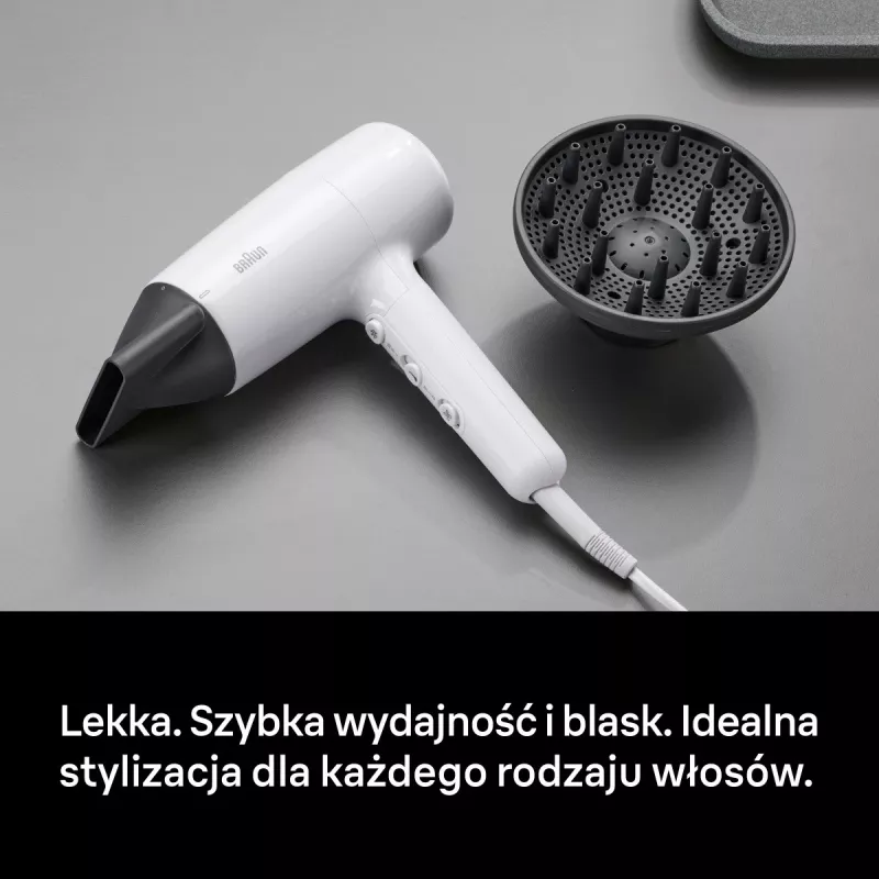 Suszarka do włosów Braun BRHD226E 2200W Technologia jonowa Lekka