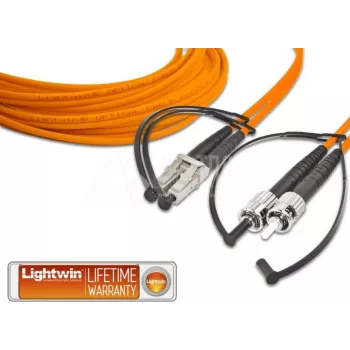Lightwin Wysokiej Jakości Dupleksowy Kabel Patchcord Światłowodowy, MM OM2, LC - ST Kabel Patchcord Światłowodowy (LDP-50 LC-ST 15.0 OM2)