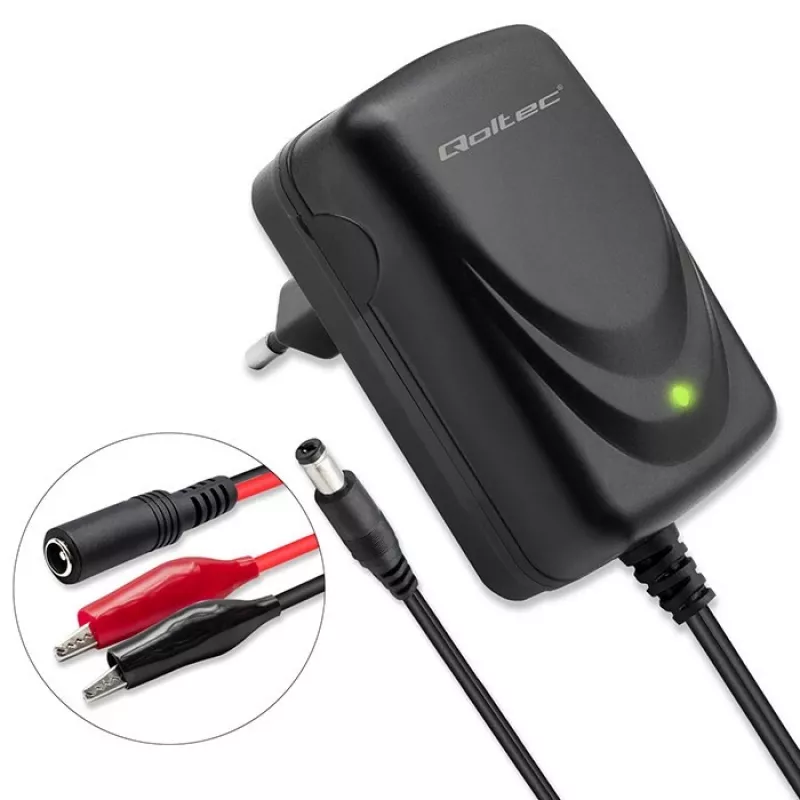Prostownik QOLTEC Charger do AGM GEL STD 12V 1,5A