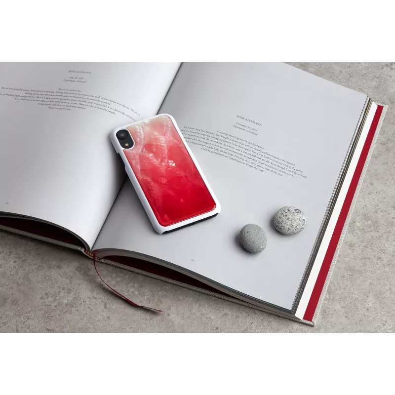 Etui na smartfona iKins do iPhone XR — różowe lake i białe